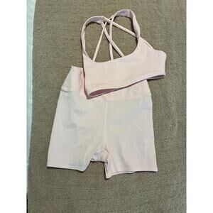 WellBeing + BeingWell Bike Shorts & Bra Set